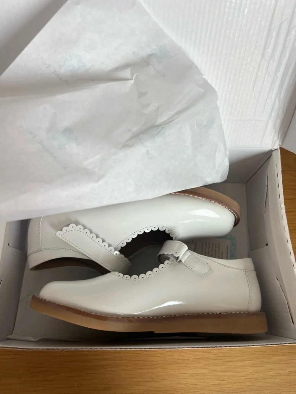 Elephantito Leather Mary Jane Girls Shoes White Size 13